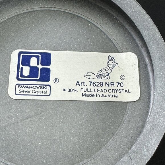 Swarovski Crystal Minis Fox Figurine Miniature Vintage 1980s Made in Austria - Picture 7 of 7